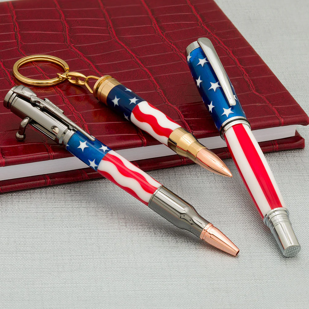 American Flag Stripes Acrylic Pen Blank - Image 3